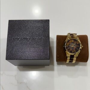 NWT Michael Kors Gold and Brown Women’s Watch